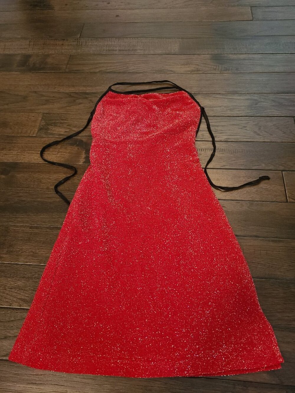 90s Club Dress - Red sparkly